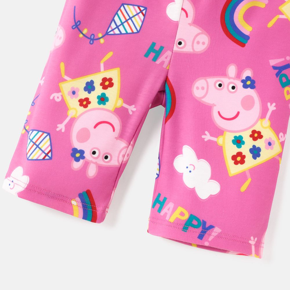 Peppa Pig Toddler Girl Rainbow/Stripe & Character Print Leggings Roseo big image 2