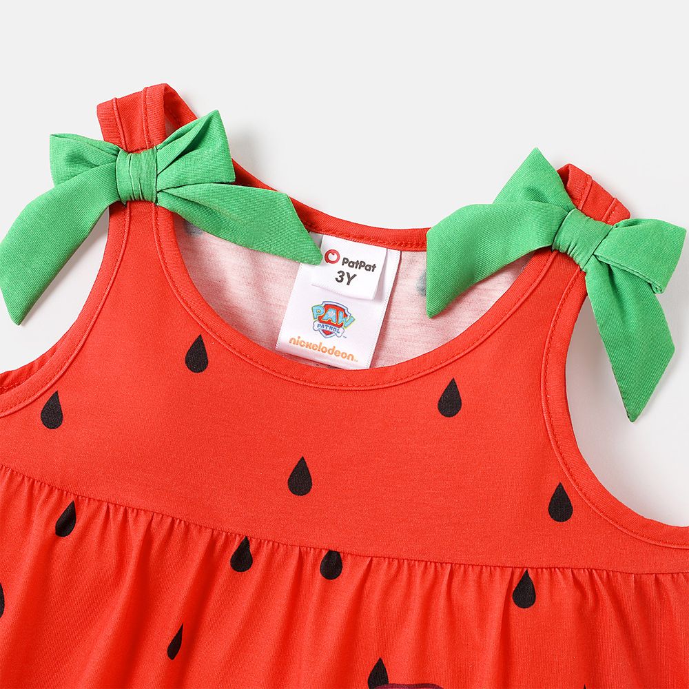 Helfer auf vier Pfoten Kleinkinder Mädchen Tanktop Süß Wassermelone Kleider rot big image 4