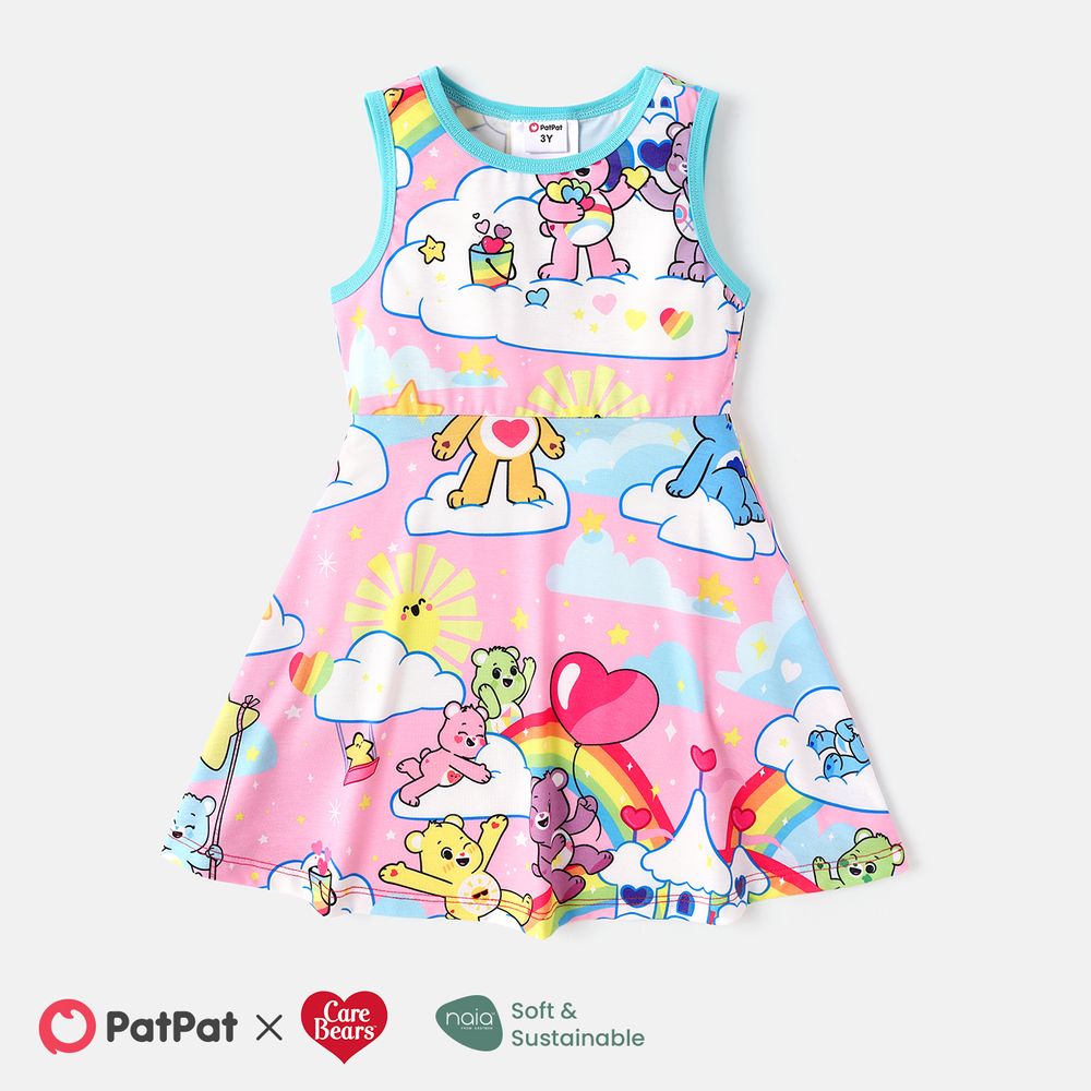 Care Bears Toddler/Kid Girl Sleeveless Dress Multi-color big image 1