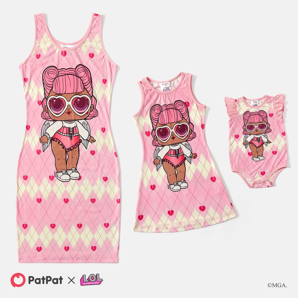 LOL Surprise Mommy and Me Figure Graphic Naia™ Tank Dresses Pink big image 2