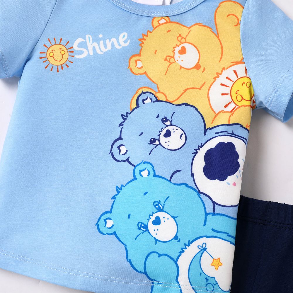 Care Bears Baby Boy/Girl 2pcs Short-sleeve Graphic Naia™ Tee and Cotton Shorts Set Blue big image 4