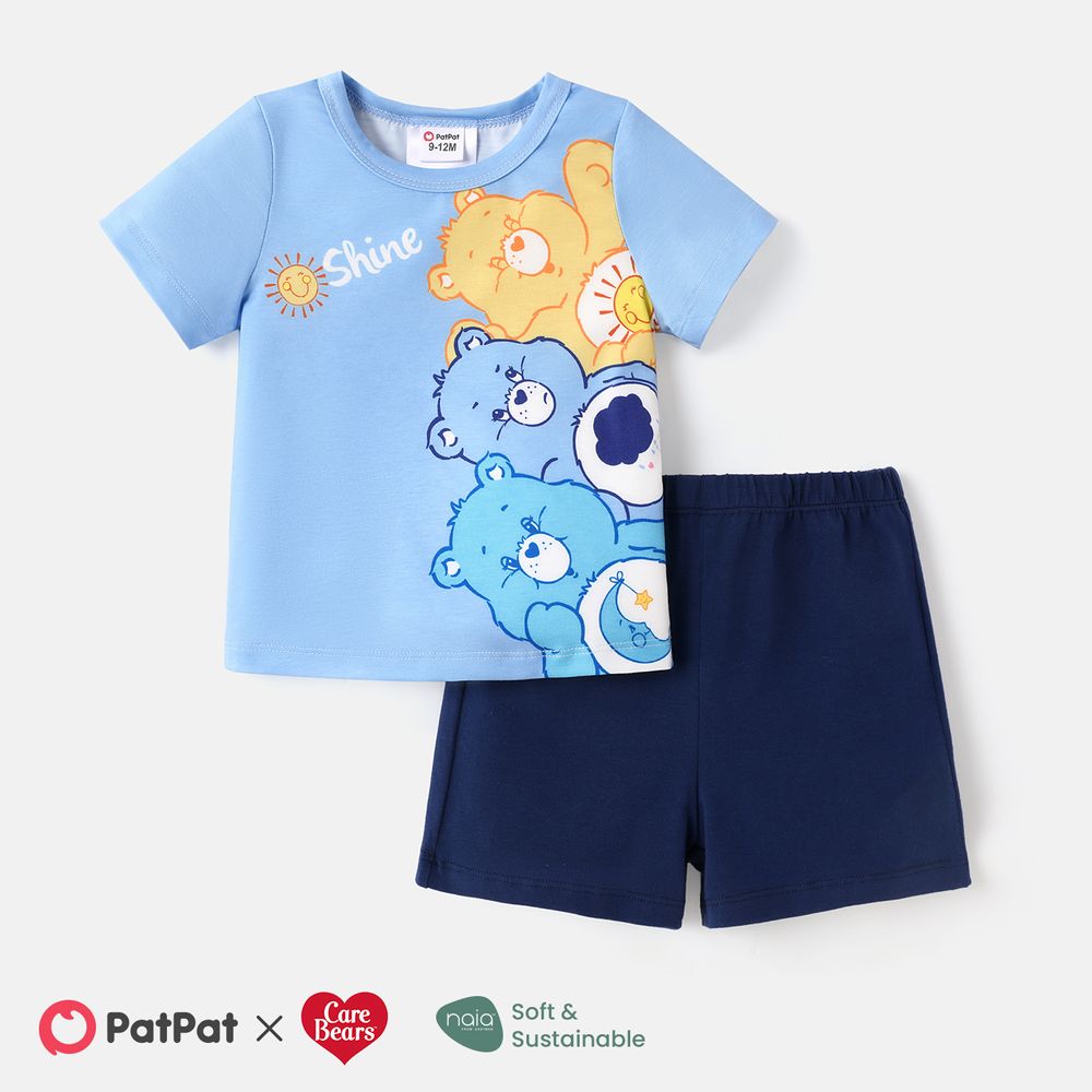 Care Bears Baby Boy/Girl 2pcs Short-sleeve Graphic Naia™ Tee and Cotton Shorts Set Blue big image 1