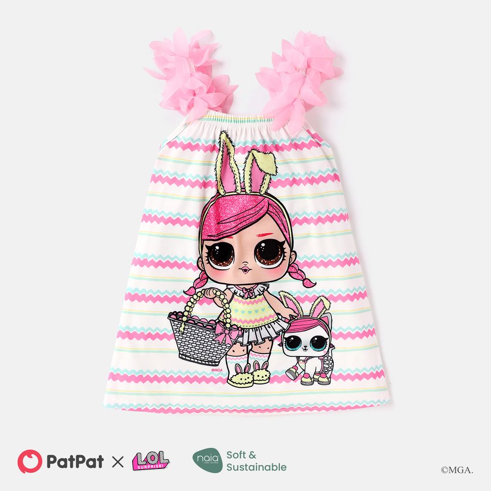 L.O.L. SURPRISE! Toddler/Kid Girl Striped Slip Dress COLOREDSTRIPES big image 1