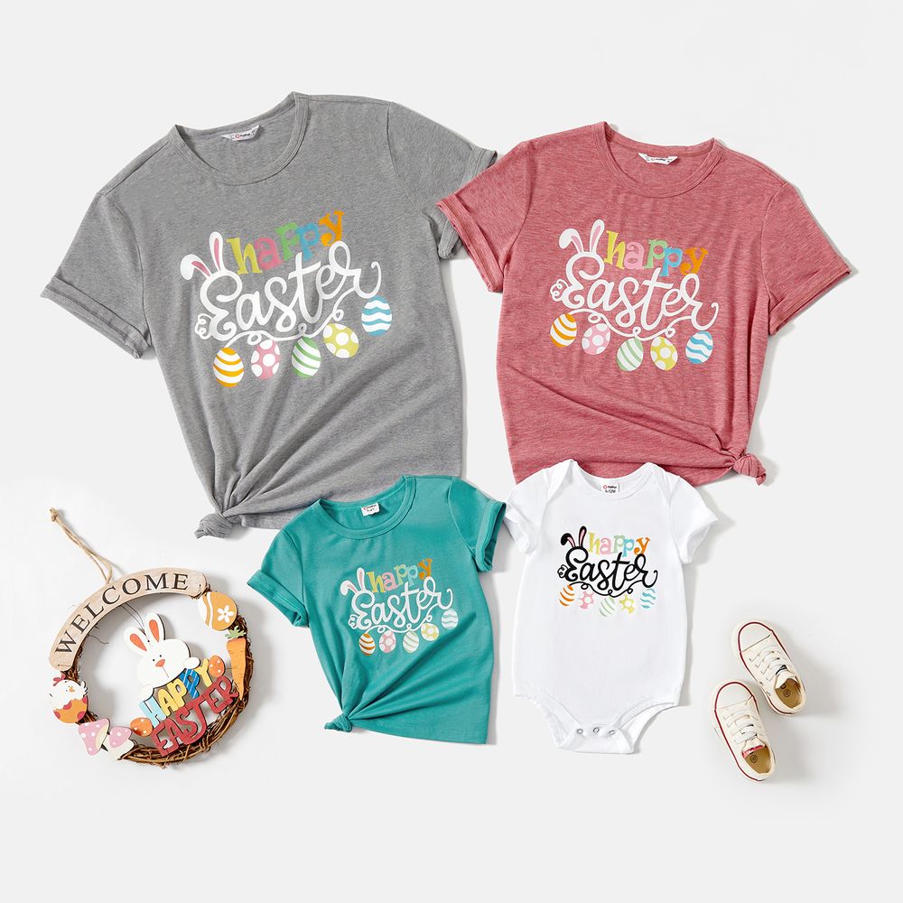 Easter Family Matching Short-sleeve Graphic Tee ColorBlock big image 2