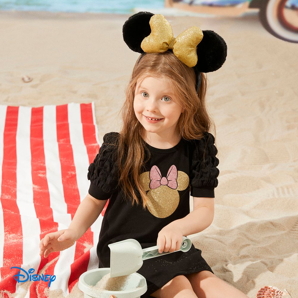 Disney Family Matching Black Cotton Short-sleeve Graphic Dress or Tee Black big image 14