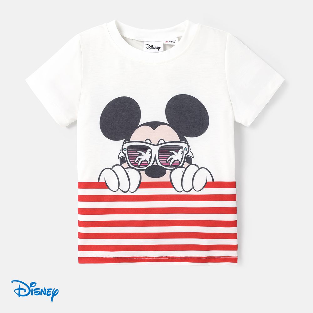 Disney Family Matching Short-sleeve Graphic Striped Naia™ Tee White big image 5