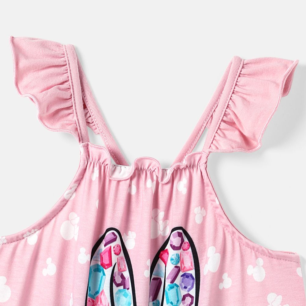 Disney Mommy and Me Pink Flutter-sleeve Allover Print Naia™ Dresses Pink big image 3