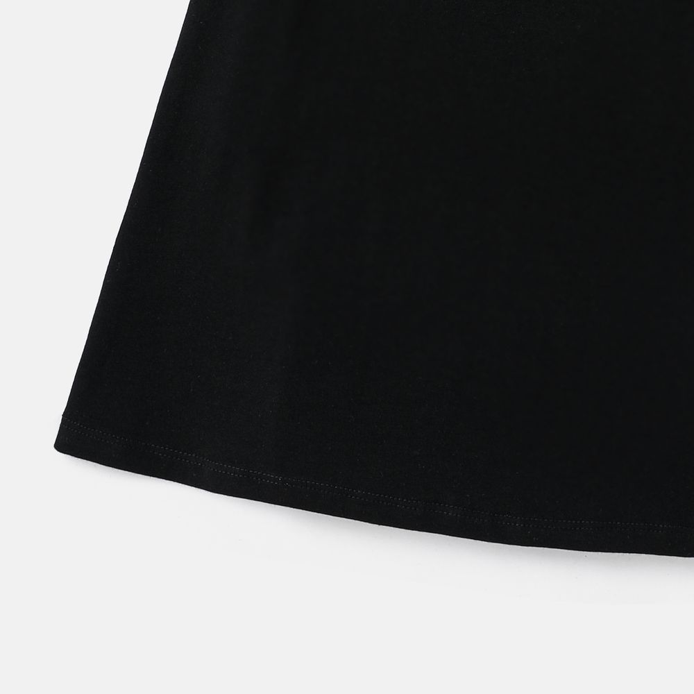 Disney Family Matching Black Cotton Short-sleeve Graphic Dress or Tee Black big image 9