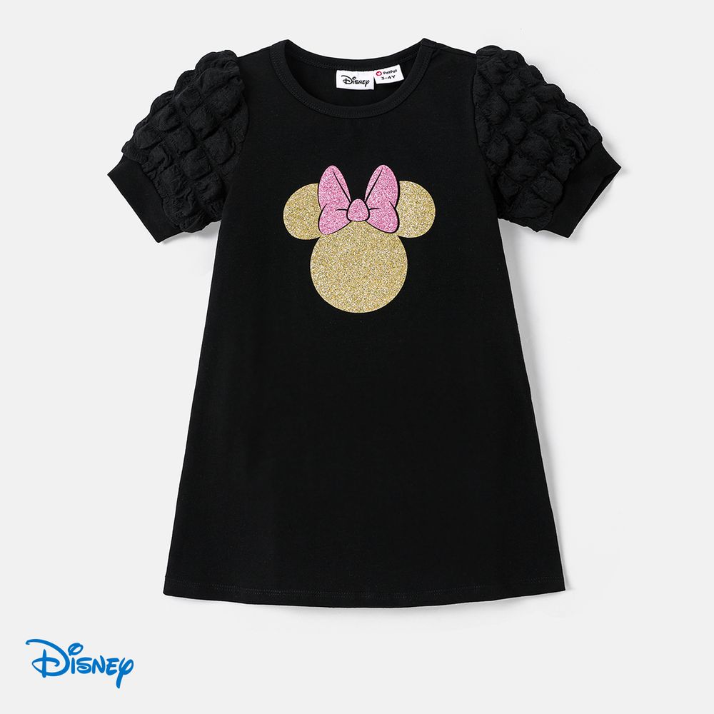 Disney Family Matching Black Cotton Short-sleeve Graphic Dress or Tee Black big image 10
