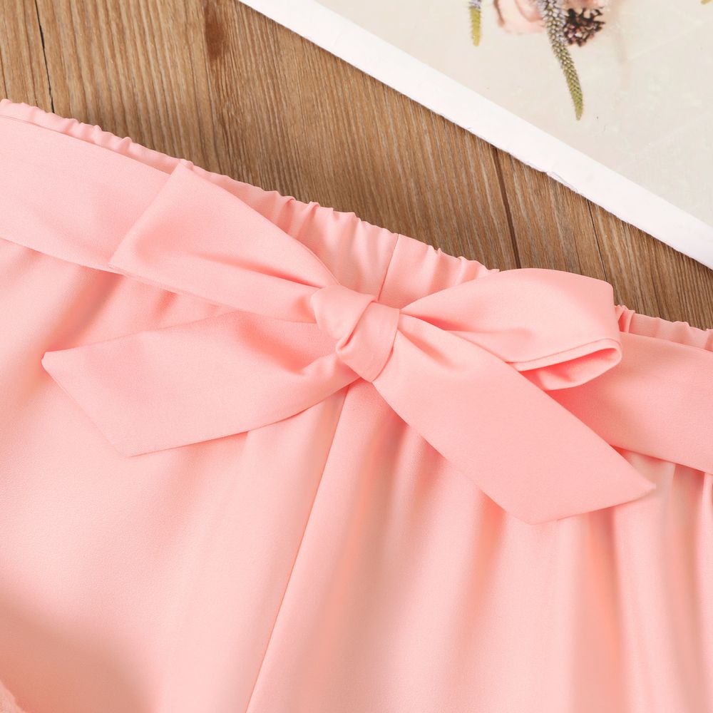 2 Stück Kleinkinder Mädchen Rüschenrand Süß Westen-Sets rosa big image 4