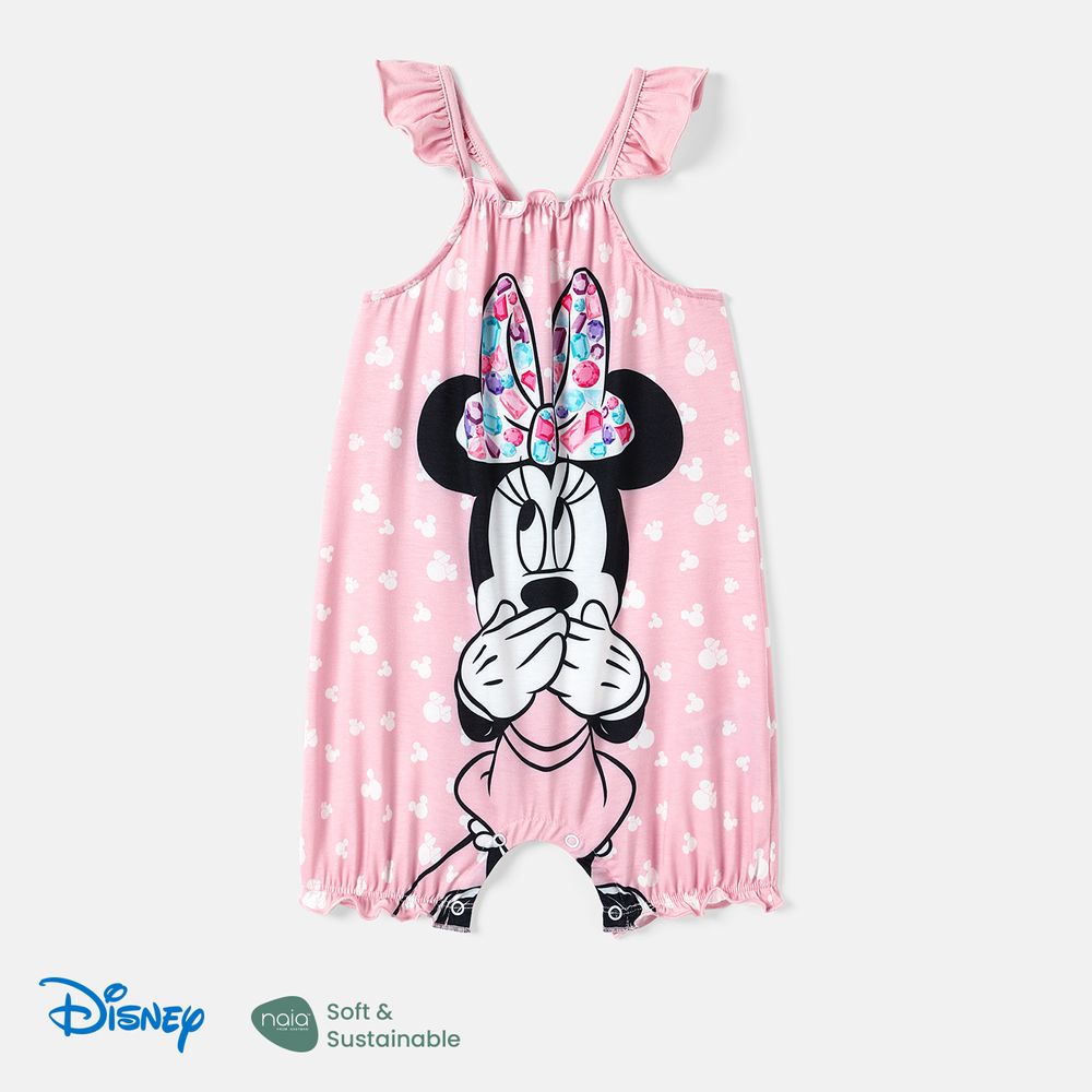 Disney Mommy and Me Pink Flutter-sleeve Allover Print Naia™ Dresses Pink big image 1