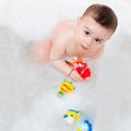 6 peças brinquedos de banho para bebês espremer animais flutuantes brinquedos de água para natação para banheiro Azul image 3