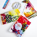 10 Pcs/lot Christmas Supplies PVC Disposable Christmas Tote Bag Santa Pattern Cartoon Decorations Christmas Candy Gift Bag White