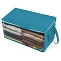 Bed Bottom Storage Box Folding Quilt Clothes Dustproof Moisture-proof Container Under Bed Storage Bag Bluish Grey