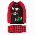 Mosaic Family Matching Santa Print HO HO HO Plaid Christmas Pajamas Sets (Flame Resistant) Red