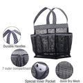 Travel Pack&Bath Storage Bag Easy Arrangement 8 holders Black