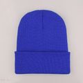Winter Hats for Women Men Knitted Autumn Female Beanie Warm Bonnet Casual Cap Royal Blue image 1