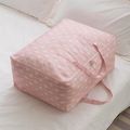Foldable Quilt Storage Bag Cloth Storage Organize Bag Foldable Waterproof Oxford Fabric Shell Pink