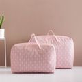 Foldable Quilt Storage Bag Cloth Storage Organize Bag Foldable Waterproof Oxford Fabric Shell Pink