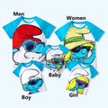 Smurfs Big Graphic Family Matching Tops and Romper Blue image 2