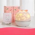 Night Light With Chargeable Universe Starry Sky Rotate LED Lamp Colorful Flashing Star Kids Baby Gift Pink image 1