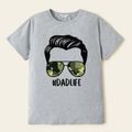 White or Grey Short Sleeve T-shirts for Daddy and Me(Raglan Sleeves T-shirts for Baby Rompers) Grey image 2