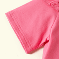 Toddler Girl Graphic Rabbit Print Ruffled Short-sleeve Tee Dark Pink