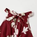 Floral Dresses Romper and Stripe T-shirts Family Matching Sets Cameo brown