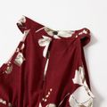Floral Dresses Romper and Stripe T-shirts Family Matching Sets Cameo brown