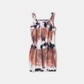 Tie Dye Sleeveless Tank Dress and Jumpsuit for Mom and Me Khaki