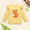 Toddler Graphic Flutter-sleeve Long-sleeve Tee Pale Yellow image 1