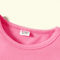 Criança Menina Manga comprida T-shirts Rosa Escuro image 2