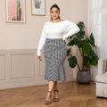 Women Plus Size Off Shoulder Casual White Knit Sweater White
