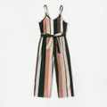 Stripe Print Sleeveless Spaghetti Strap Jumpsuit for Mom and Me Multi-color