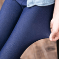 leggings en denim élastique décontracté 100% coton pour fille Bleu Royal image 3