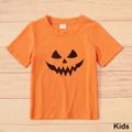 Halloween Pumpkin Face Print Orange Family Matching Short-sleeve T-shirts Orange image 4