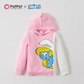 Smurfs Kid Boy/Kid Girl Graphic Colorblock Hoodie Sweatshirt Light Pink
