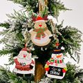 Christmas Pendant, Wooden Elk Santa Claus Snowman Pendant Christmas Tree Pendant Decoration Multi-color image 4