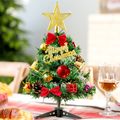 Tabletop Christmas Tree Mini Artificial Christmas Tree with Lights for Table Desk Decoration Turquoise