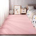 Minimalist Pure Color Carpet Bedside Indoor Rug Restaurant Living Bedroom Carpet Light Pink