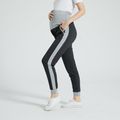 Maternity Contrast Side Seam Casual Pants Black