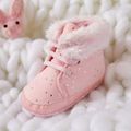 Baby / Toddler Pink Fleece-lining Prewalker Shoes Pink image 3