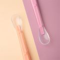 Baby Silicone Soft Spoons Training Feeding for Kids Toddlers Children and Infants Dark Pink
