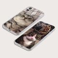 iPhone Case Cute Cats Emoji Phone Case for iPhone 7/7 Plus/11/11 Pro/11 Pro Max/12/12 Pro/12 Pro Max/12 Mini/X/XS Max/XR Black