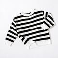 Toddler Girl/Boy Stripe Casual Knit Sweater Black/White image 5