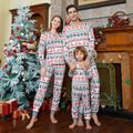 Allover Christmas Print Long-sleeve Family Matching Pajamas Set(Flame Resistant) Multi-color