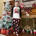 Family Matching Christmas Santa and Car Print Long-sleeve Pajamas Set(Flame Resistant) Black/White/Red image 5