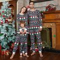 Christmas All Over Santa Claus Print Family Matching Long-sleeve Pajamas Sets (Flame Resistant) Multi-color