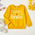 Toddler Graphic Letter and Heart Print Long-sleeve Pullover Ginger
