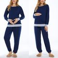 Maternity Round Neck Long-sleeve Royal Blue Sweater Royal Blue
